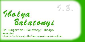 ibolya balatonyi business card